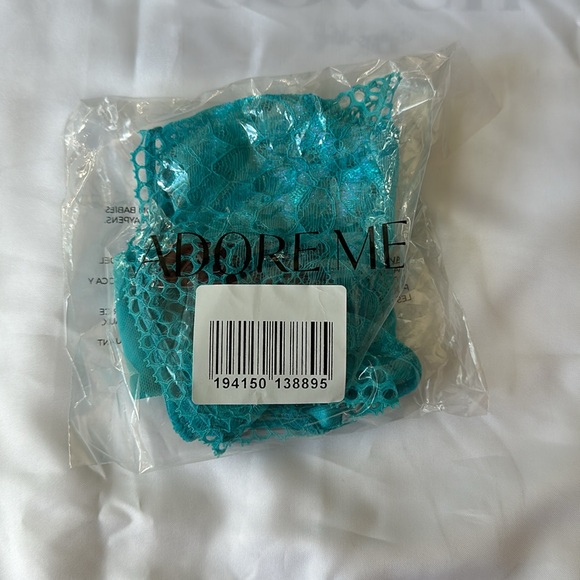 Adore Me String Bikini Panty size M Turquoise NWT - Picture 5 of 5